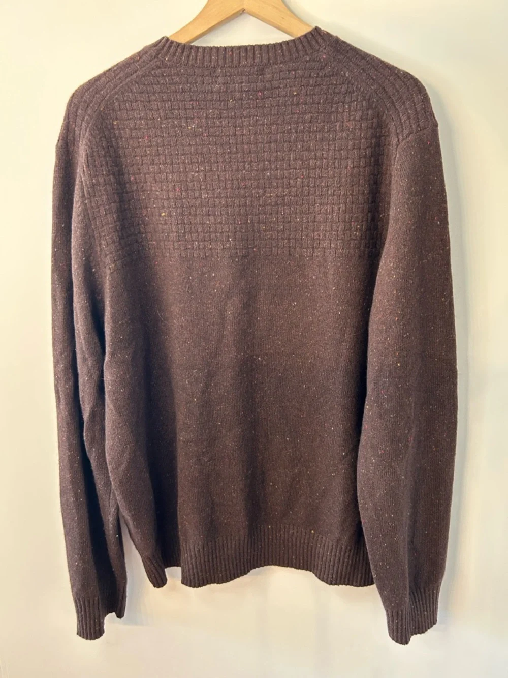 Brooks Brothers Men’s Brown 100% Wool Sweater, Size XXL